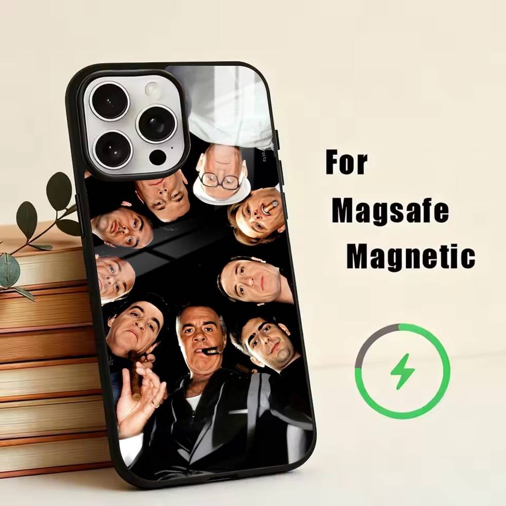 Чехол для телефона Tony Soprano-JG для iPhone17,16,15,14,13,12,11 Plus,Pro Магнитный Для Magsafe Беспроводной Зарядки
