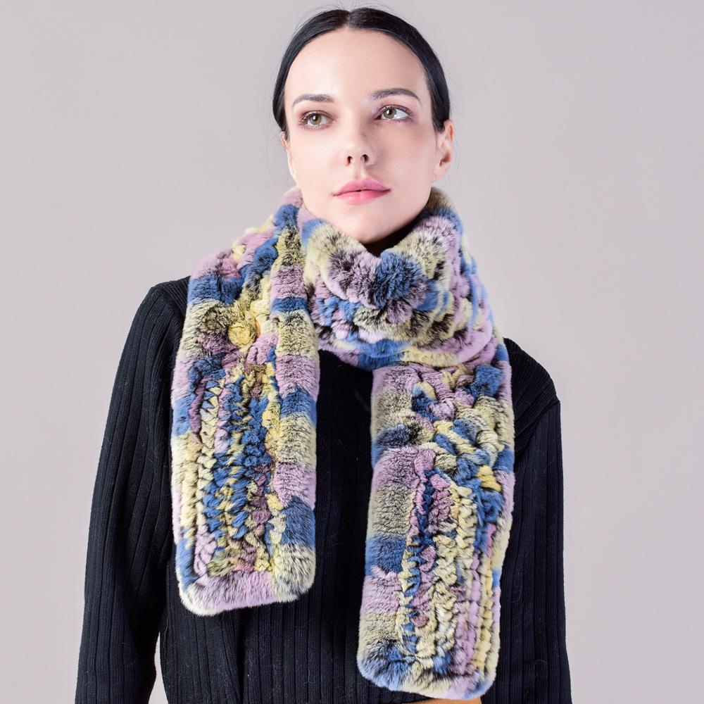 Длинный вязаный плюшевый шарф для тепла и объема, универсальный для женщин зимой