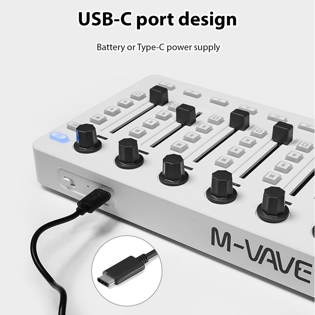 Btuty MIDI Control USB MIDI Controller MIDI Mixing Console with 43 8 and 8 Push Bluetooth Power USB MIDI Controller Mixer for Most Electronic and