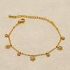 Trendy Bracelet Women's 18K Gold Plated Stainless Steel Fashion Star Moon Light-Luxury Minimalist