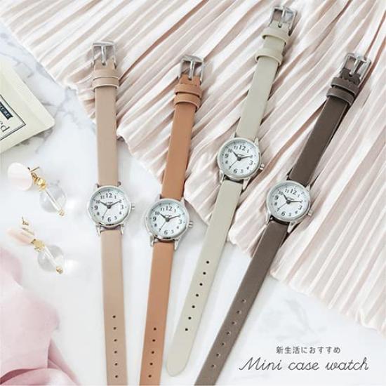 J-AXIS Unisex Mini Analog Watch, Easy-to-Read Series, Faux Leather Belt, Compact Casual Design, Lightweight