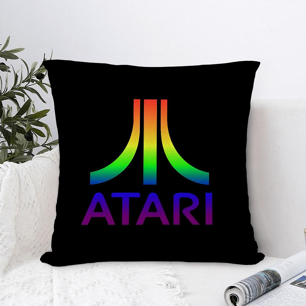 A-AtariS Игровая Логотип Подушка Чехол Диван Декоративный Дом Двусторонний Принт Плюшевый Квадратный Подушка Декоративная Наволочка Подушка Декор Чехол