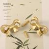 Gold Color Bow Tie Brass Handle Luxury Wardrobe Drawer Pulls Vintage Cabinet Door Knobs  Kitchen