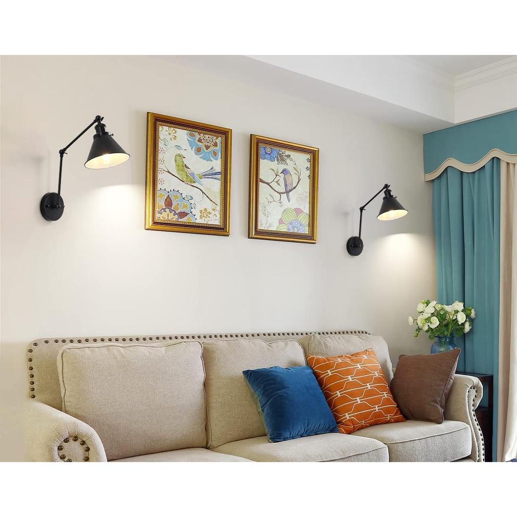 Nordic Brass Retro Loft Style Industrial Vintage Wall Lamp Adjustable Swing Arm Wall Light Edison Sconce Applique Murale