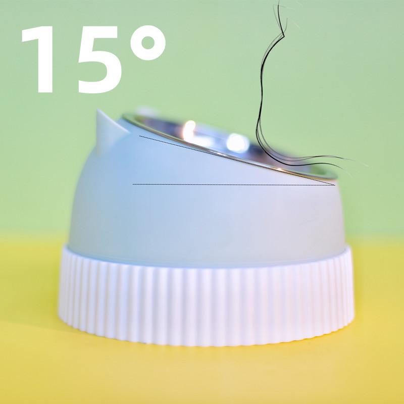 Приподнятые миски для питомцев из нержавеющей стали и керамики - Конструкция против опрокидывания для кошек и собак, Защищает шейные позвонки, Набор с двойной миской