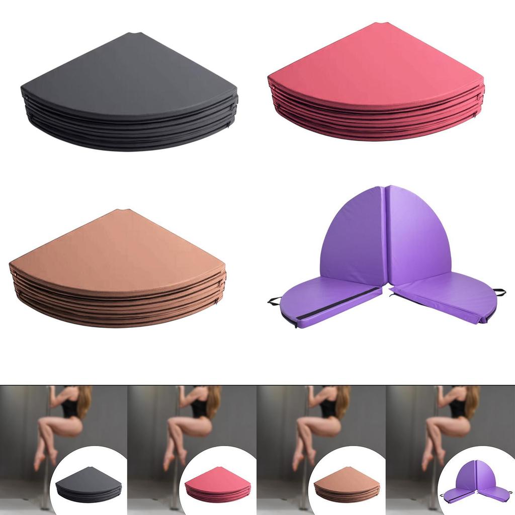 Круглый коврик для йоги, танцевальный коврик для пола, складной коврик для пилона, коврик для тренировок, коврик для упражнений для тренировок по пилатесу в помещении, студии фитнеса