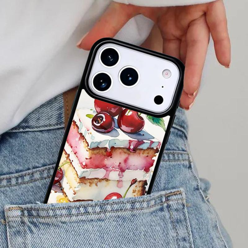 Чехол для телефона 'Тортовое искусство' Fancy Desert для iPhone 16e 15 14 13 12 17 Pro Max Plus Air 17pro Чехол Coque