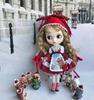 Одежда для кукол Blythe: костюм Красной Шапочки для кукол Obitsu 24, совместимая с Azone. (для кукол 16-18 см)