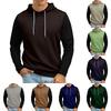Men's Patchwork Sleeve Hooded Sweatshirt Light Casual Hooded Sweatshirt