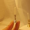 1Pair 1:12 Dollhouse Miniature Candle Holder Candlestick Candelabra Home Decor