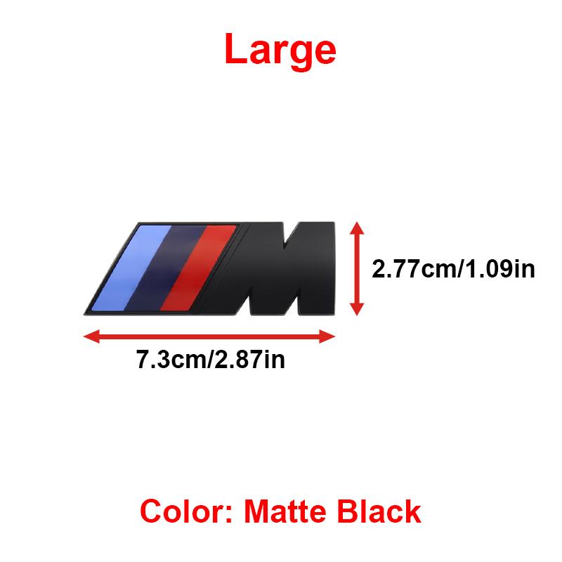 MLKK4 1PCS ABS Car Fender Side Emblem Rear Trunk Badge M Logo Sticker For BMW M M3 M5 M6 E46 E90 F30 G20 E36 E34 G20 G30 Accessories