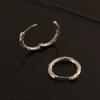 Унисекс Панк Резьба Круглые Серьги-Кольца Мода Ювелирные Изделия Клипсы для Ушей