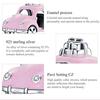 BAMOER 925 Sterling Silver Traveling Series Shine Cubic Zirconia Cute Pink Car & Windmill House Love & Heart Cable Car Charm Beads