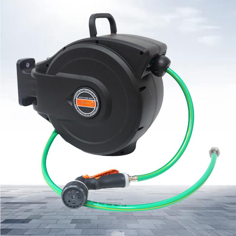 Автоматическая втягивающаяся катушка для шланга, настенное крепление, барабан для воды для садового полива, инструмент для распыления воды для улицы