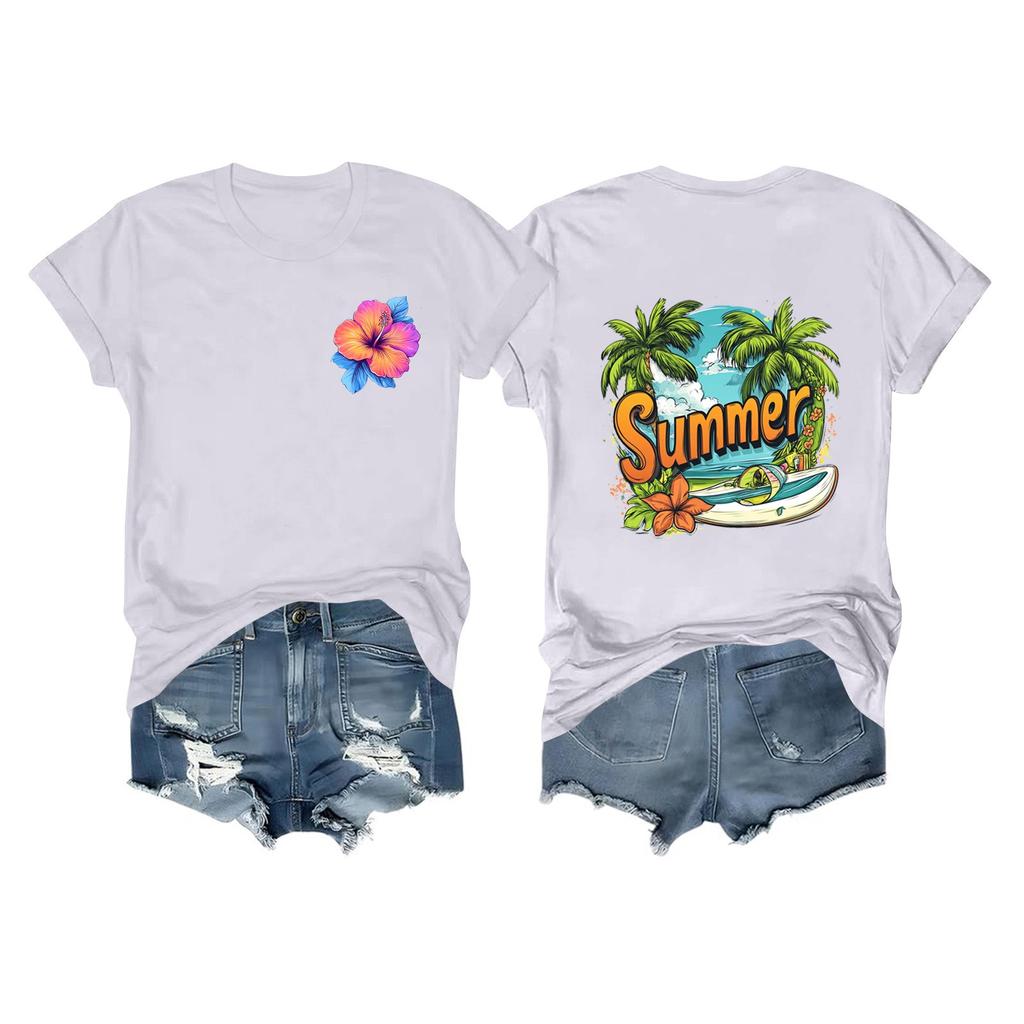 Футболки с короткими рукавами для женщин, модные топы, легкие и мягкие повседневные летние наряды, одежда