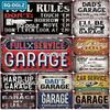 Tool Rules Metal Sign Tin Sign Licenses Plate Garage Decor Plaque Vintage Man Cave Bar Pub Club Home Wall Decor Gamer Poster