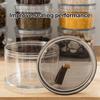Sealed Spice Jar Airtight Seasoning Storage Organizer Round Stackable Clear Spice Bottle with Handle for Kitchen Counter Pantry