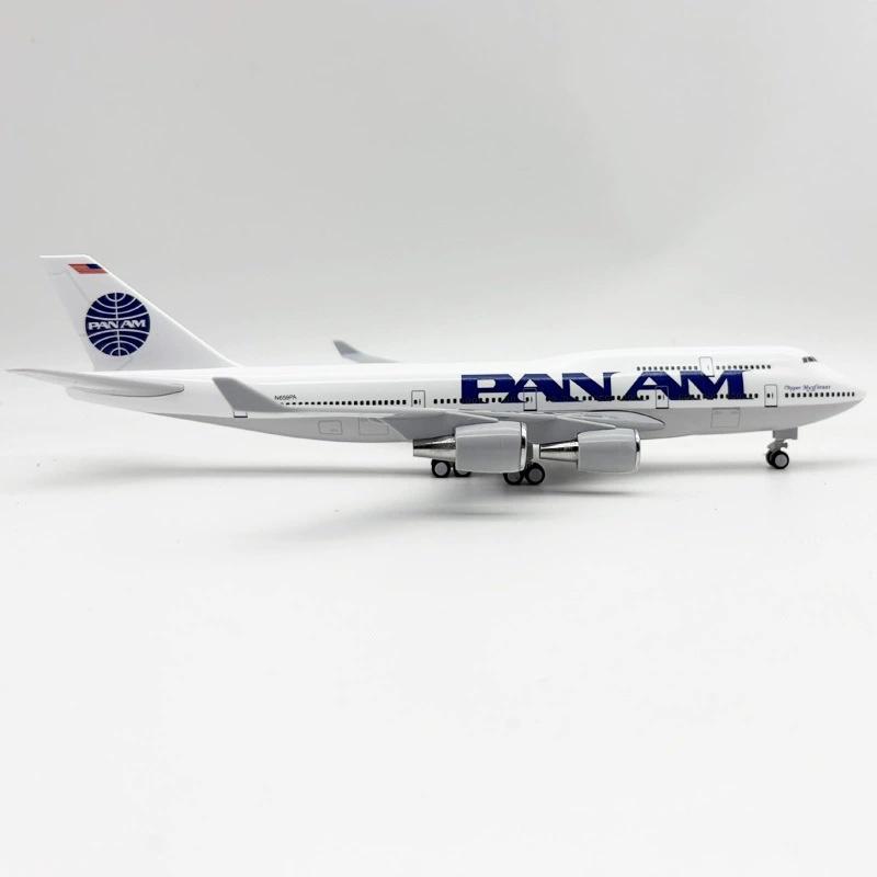 1/400 Литая смола Самолет 30см 747 B747 Самолет Авиакомпания Pan Am Модель самолета Самолет с колесным шасси для Коллекционного Дисплея