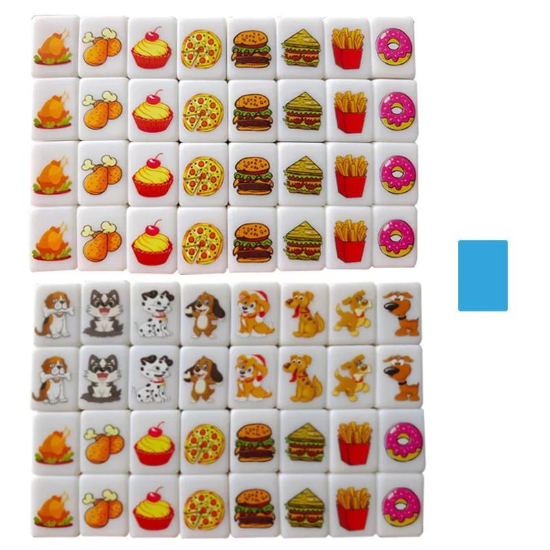 64 блока Seaside Escape Mahjong Game Tiktok Популярная игра Double With Pattern Of Flag Play Party Puzzle Toy Fun Game Gift