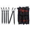 Tent Ropes Peg Buckles Reflective Ropes Set with Storage Bag for Outdoor Camping Black