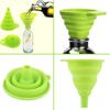 1PC Soft Silicone Funnel Telescopic Storage Funnel Kitchen Appliances Folding Funnel Portable Funnel High Temperature Resistant