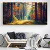 Landscape Sunlight Green Trees Leaves Forest Canvas Painting Nature Posters and Prints Wall Art Pictures Home Decor No Frame