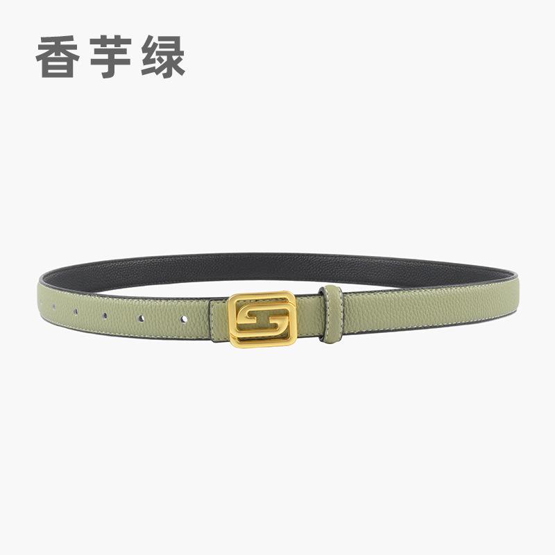 Lychee Pattern Can Be Used On Both Sides, First Layer Cowhide, Genuine Leather, Women'S Belt, Women'S Belt With Jeans, Casual Pants.