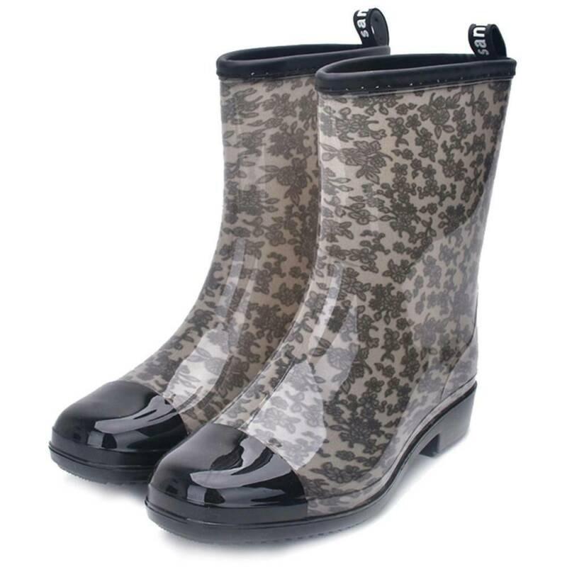 Женские резиновые дождевые сапоги с цветочным принтом, водонепроницаемые, фестивальные, веллингтоны, противоскользящая дождевая обувь