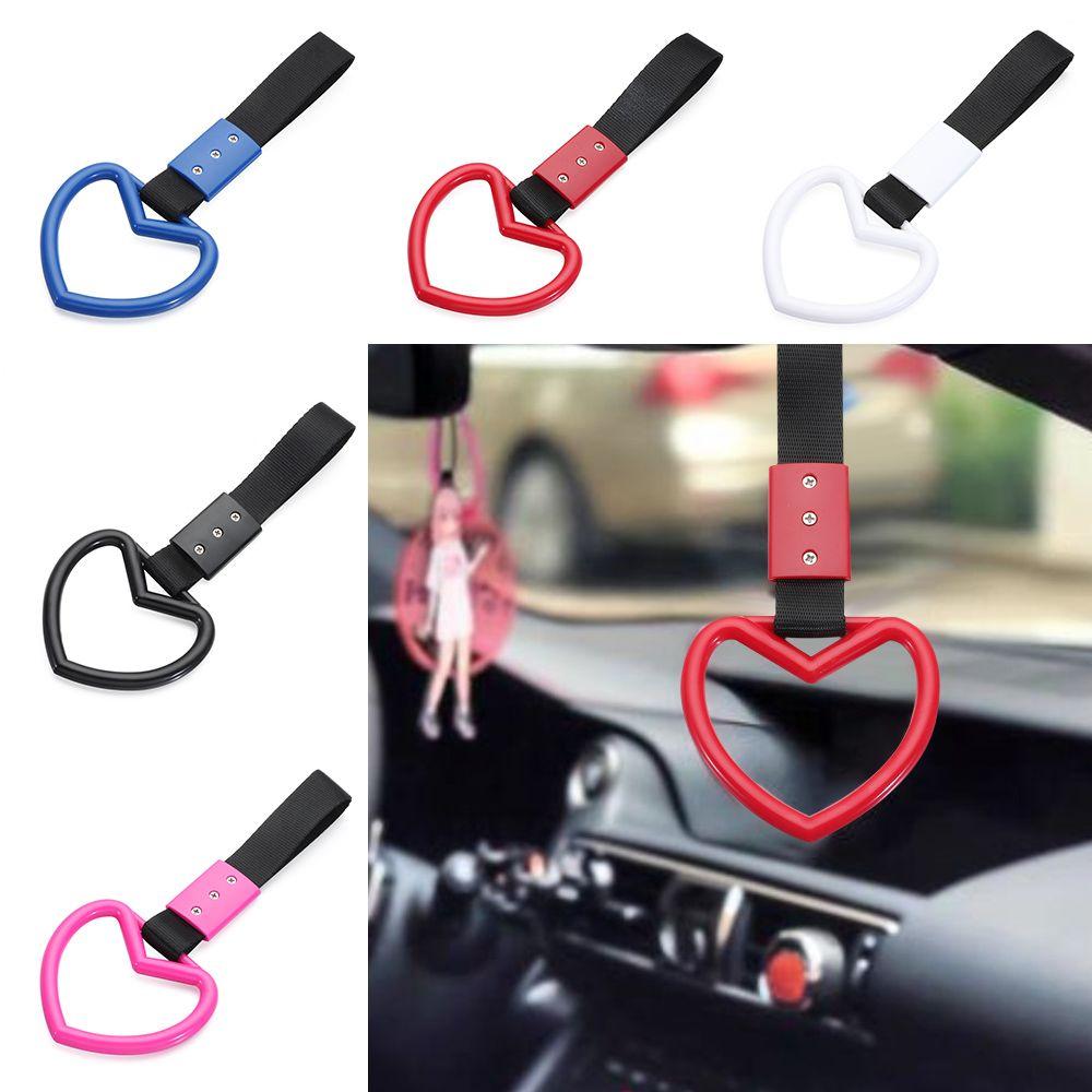 Drift Towing Rope Subway Handle Charm Car Accessory Handle Strap Heart Shape Strap Tow Ring