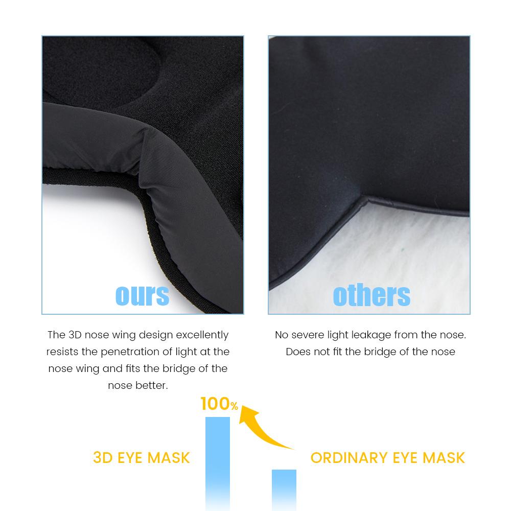 3D Sleeping Eye Mask Soft Smooth Sleep Eye Patch Travel Eye Shade Cover Rest Relax Sleeping Blindfold Eye Cover LXY