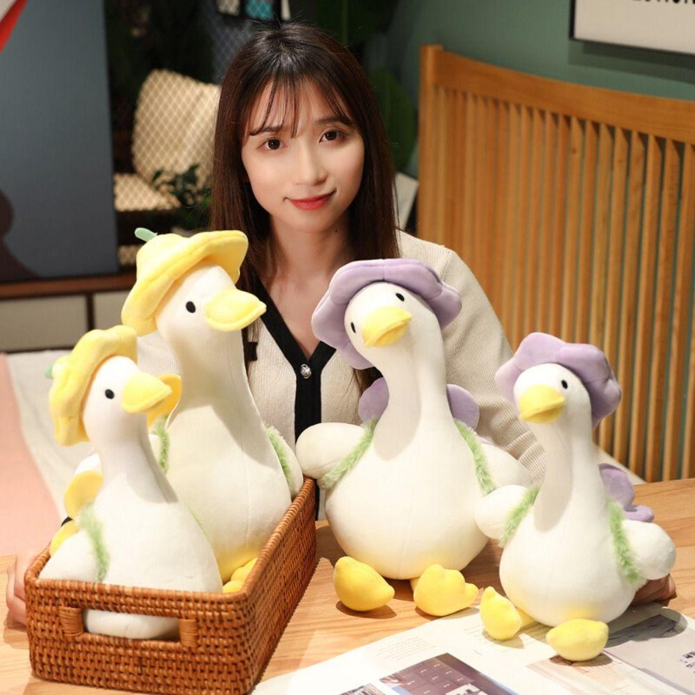 Flower Hiking Duck Appease Doll PP Cotton Spring Outing Duck Stuffed Doll Children Gift