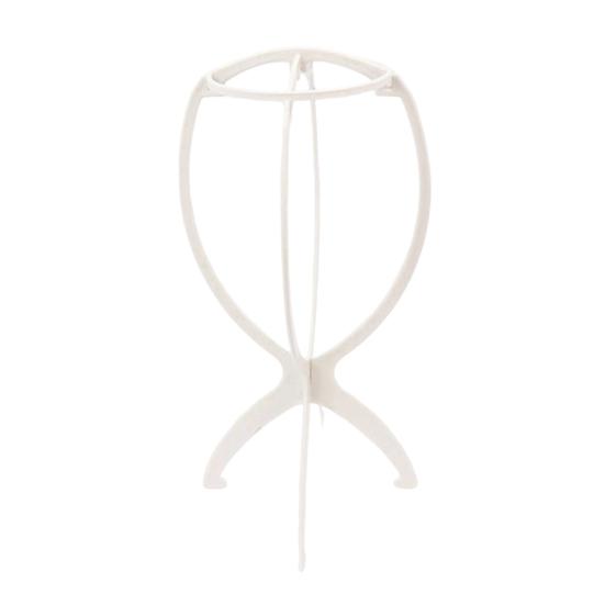 Collapsible Plastic Wig Stand Easy Assembly Portable Travel Folding Wig Head Multi-purpose Hat Display Rack Wig Styling Dryer Holder Wig Accessories