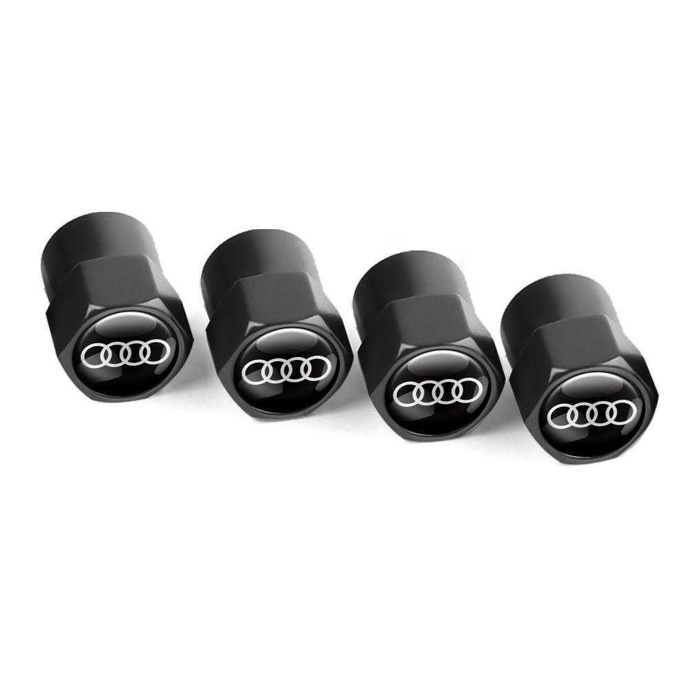 For Audi 8V4Pcs Metal Car Wheel Cover Tire Valve Stem Caps Auto Accessories For Audi Q5 Q7 S1 S2 S3 S4 S5 S6 A3 A4 A5 A6 A7 A8 S4 S6 Q3