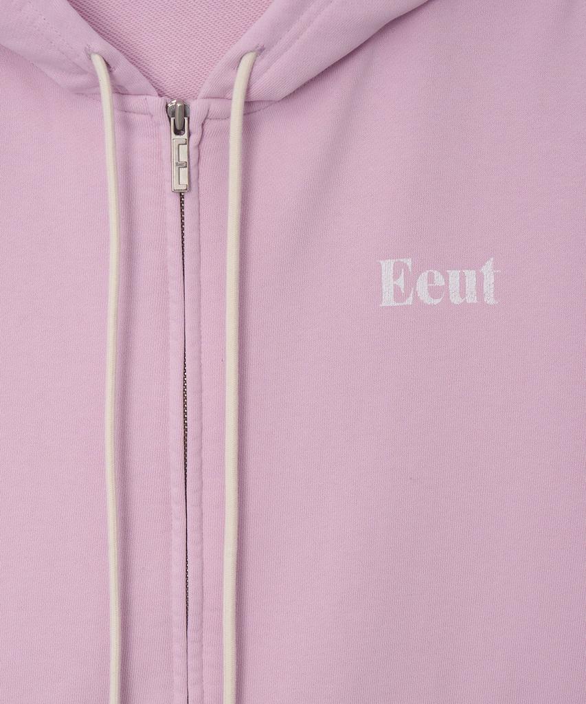 Eeut Eeut Basic Washed Sweat Zip-Up / Light Pink