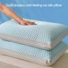 Summer Cool Pillow Washable 3D Texture Pillow with Mesh Border Breathable Cooling Pillow for Deep Sleep Home Bedroom Dormitory