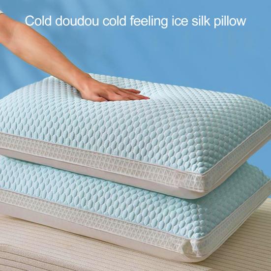 Summer Cool Pillow Washable 3D Texture Pillow with Mesh Border Breathable Cooling Pillow for Deep Sleep Home Bedroom Dormitory