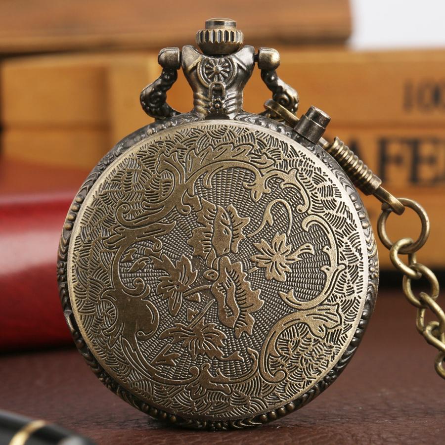 Светящиеся светодиодные кварцевые карманные часы Hollow Train Locomotiv Engine Steampunk Quartz FOB Light Watches для мужчин и женщин