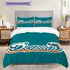 Miami Dolphins Helmet Three-piece set(1 * duvet cover + 2 * pillowcase, without core)Bedding set Duvet cover and pillowcase Christmas birthday gift