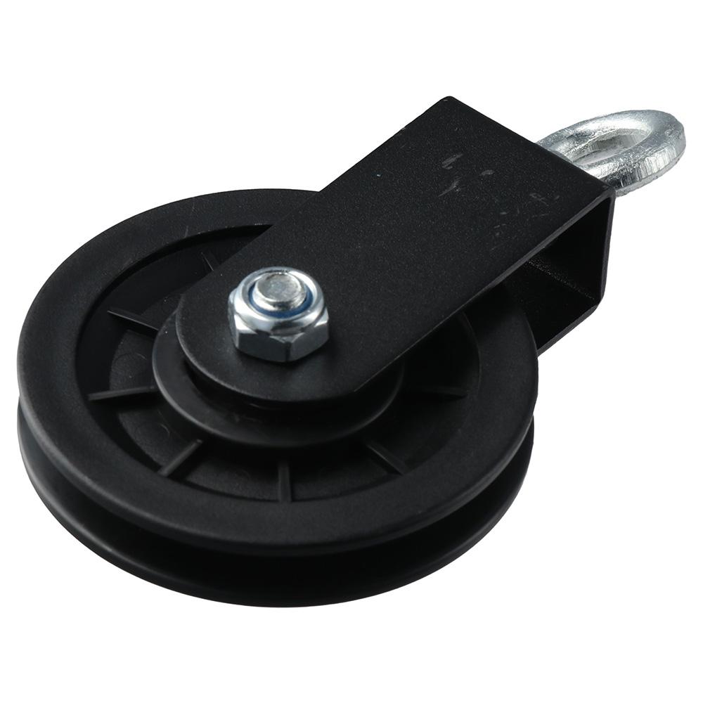 Aluminum Alloy Bracket Pulley Black Lifting Roller 360 Rotation Cable Pulley DIY Home Projects