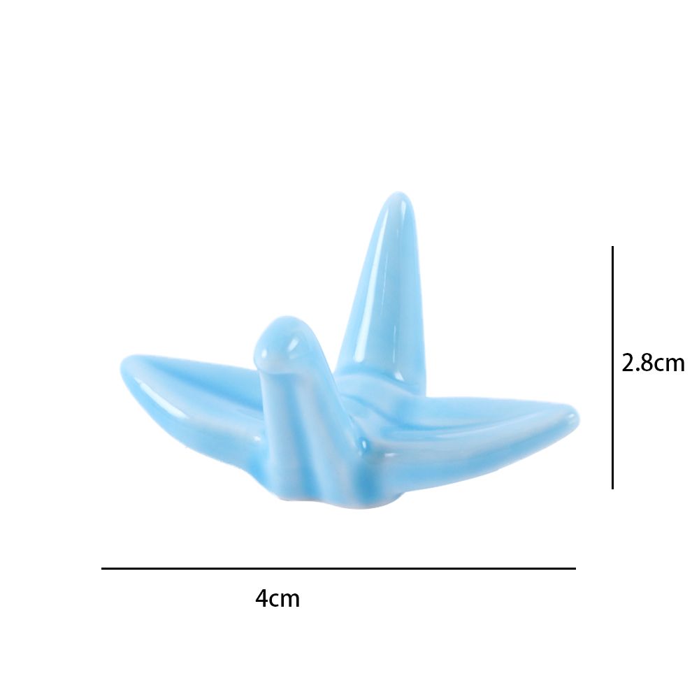 Paper crane Cute Kitchen Tools Ceramic Rest Chopsticks Stand Tableware Chopsticks Holder Chopsticks Spoon Rack