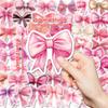 50 New Barbie Pink Bow Graffiti Stickers Girl Heart High-looking Exquisite Fashion Decoration Stickers