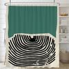 Bathroom Nordic Abstract Painting Shower Curtain Medieval Minimalist Art Polyester Fabric Shower Curtain 180 * 180Cm With Hooks