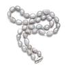 Irregular Grey Pearl Necklace Artificial Pearl Beads 8-9 Mm Necklace for Wedding Gift Clothes Jewelry