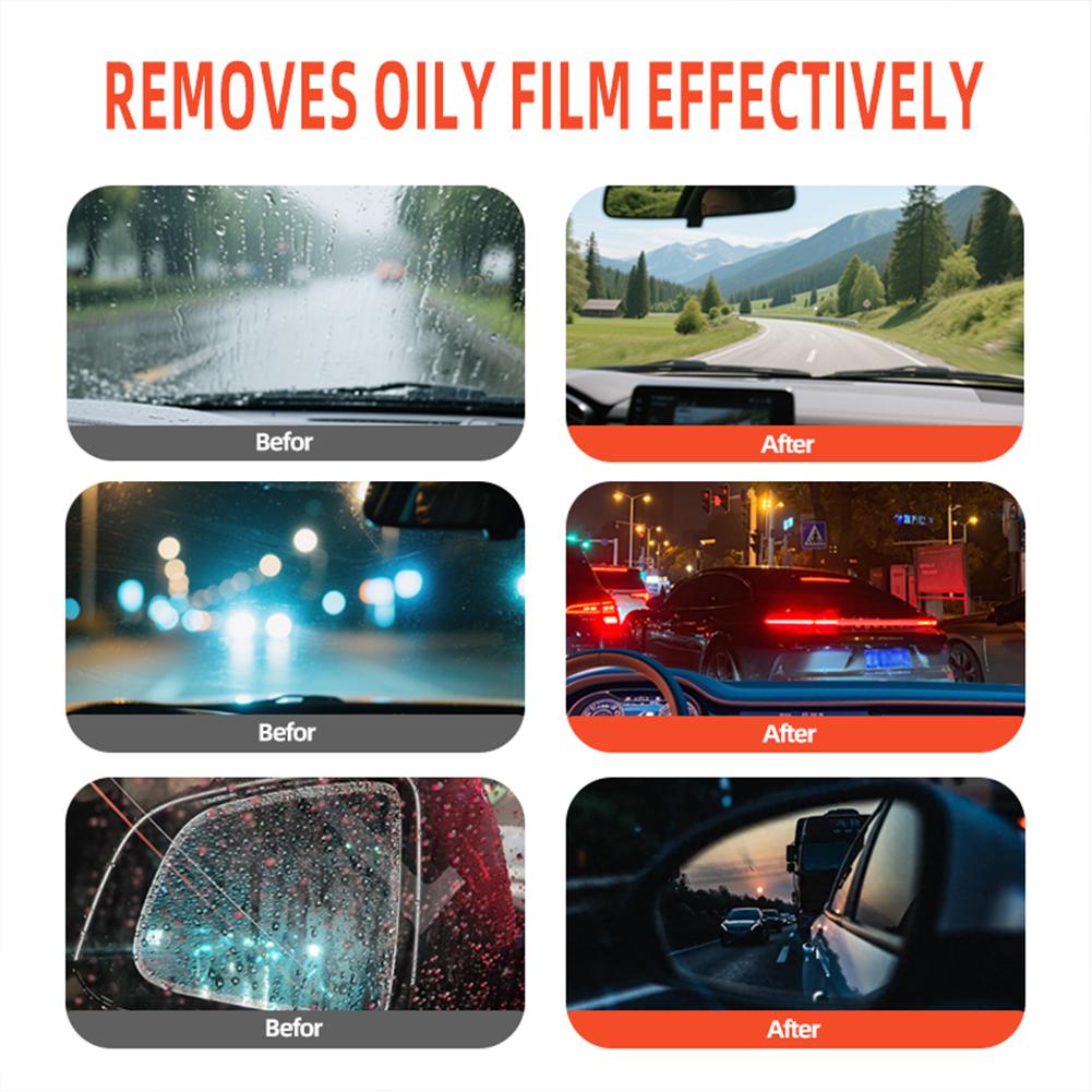 100g Car Windshield Glass Water Rain Repellent Auto Glass Windshield Cleaner Anti Fog Car Oil Film Removal Hydrophobic Cleaner