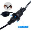 DanYee Rainproof Extension Cord, PSE Eco-Friendly, for Outdoor Use, with Rainproof Cap, Available in Lengths of 1m, 2m, 3m, 5m, 10m, 15m, and 20m (3m)