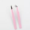 1Pc Stainless Steel Eyelash Extension Tweezers Curved Straight Lashes Tweezer Non-magnetic Eyelashes Nail Makeup Tools Wholesale