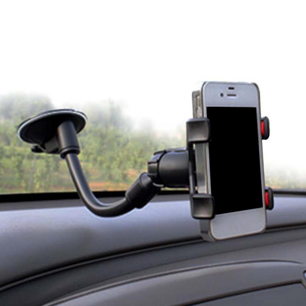Автомобильный держатель для мобильного телефона Gooseneck, универсальный держатель для лобового стекла/приборной панели, длинная ручка, регулируемый угол наклона
