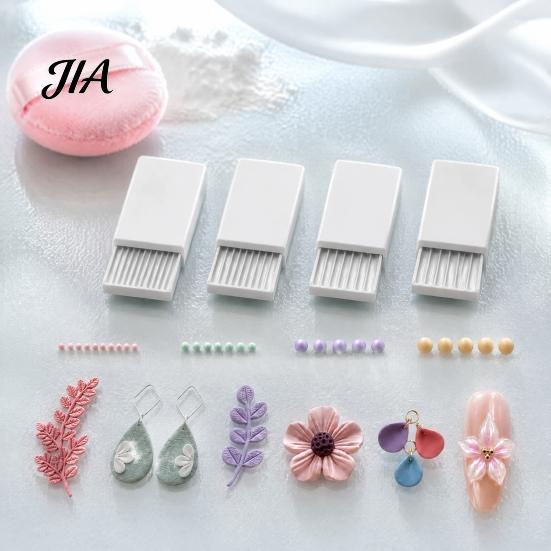 Reusable Clay Bead Machine 4Pcs 3D Print Gel Ball Maker Tools, Nail Art Roller for Flowers, Strip Rolling Mold 2/3/4/5 mm Sphere Shaper Tool