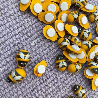 50/100 шт. Пчела деревянная мини DIY украшение для дома настенный декор украшения для дня рождения пчела скрапбукинг поделки домашний декор