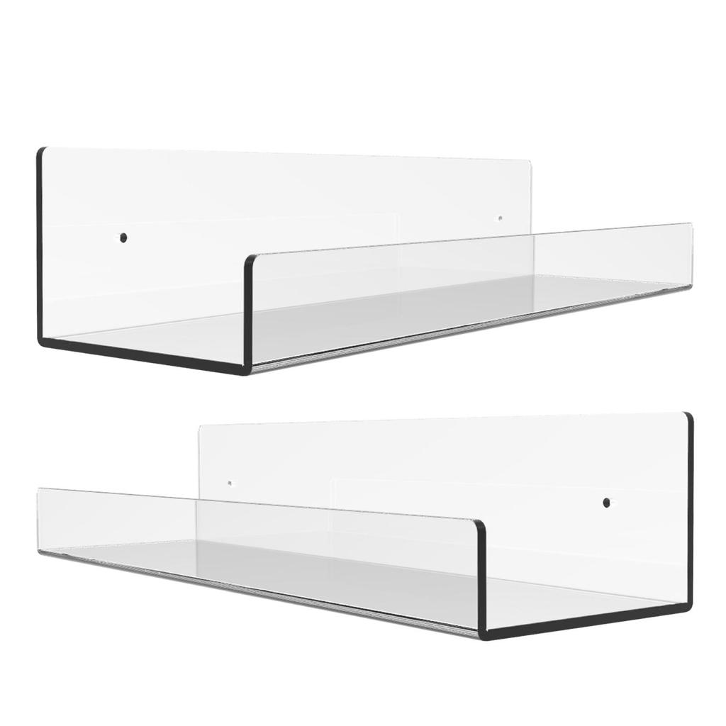 Акриловые полки для душевой кабины, прозрачные настенные плавающие полки для ванной комнаты